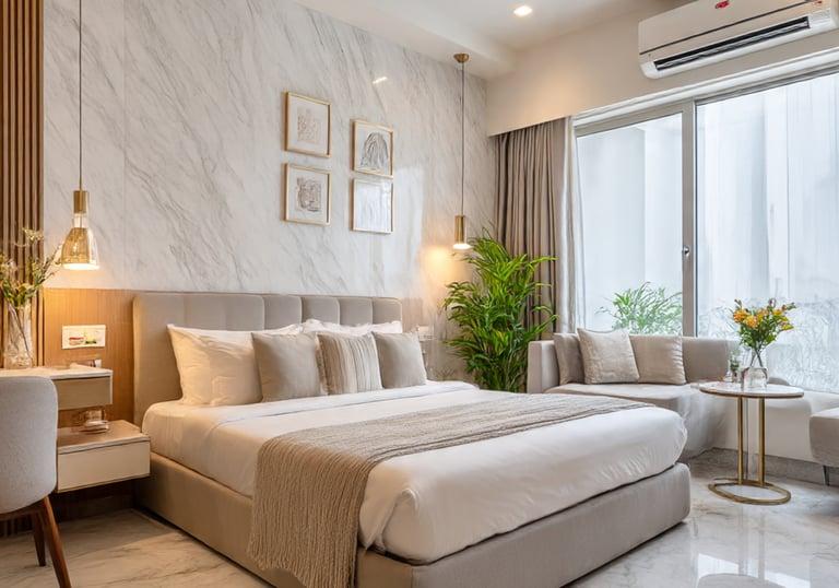 Thoughtfully furnished bedroom in an Eastern Yard managed rental home