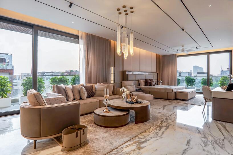 Living room furnished by Eastern Yard and prepared for a long-term rental tenant